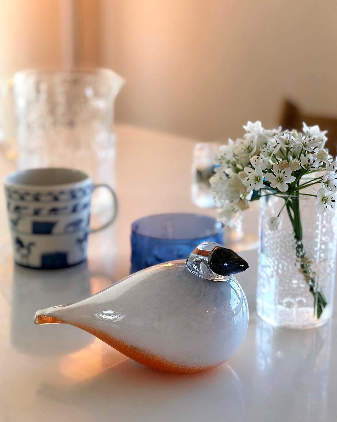 Iittala Birds 005909 Siberian Jay Bird Glass Figurine By Toikka